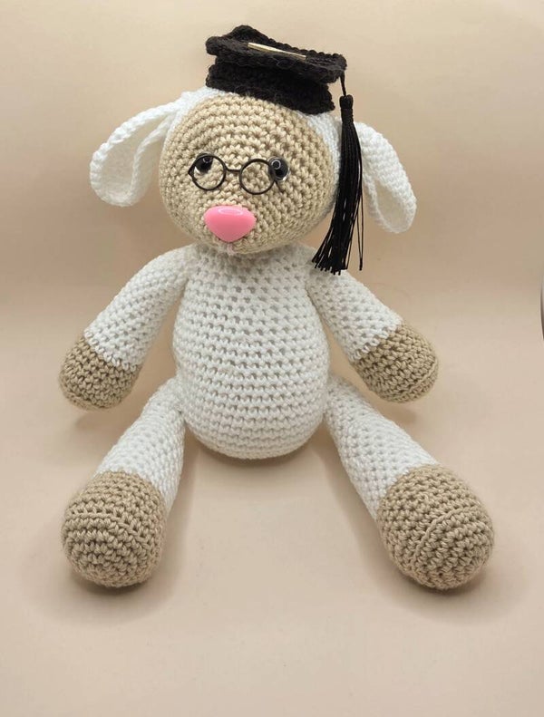 Amigurumi Lamm Lambert gehäkelt aus Baumwolle, handmade Geschenk und Dekoration, ca.26 cm Kuscheltier