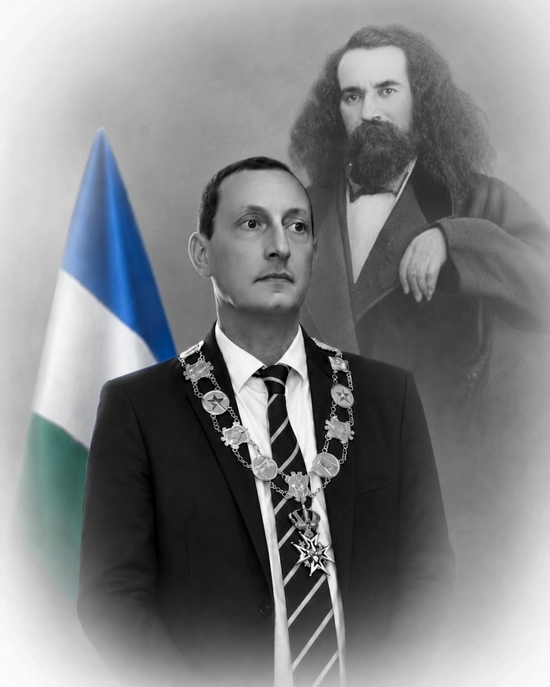 Prince Antoine V d'Araucanie et Antoine de Tounens
