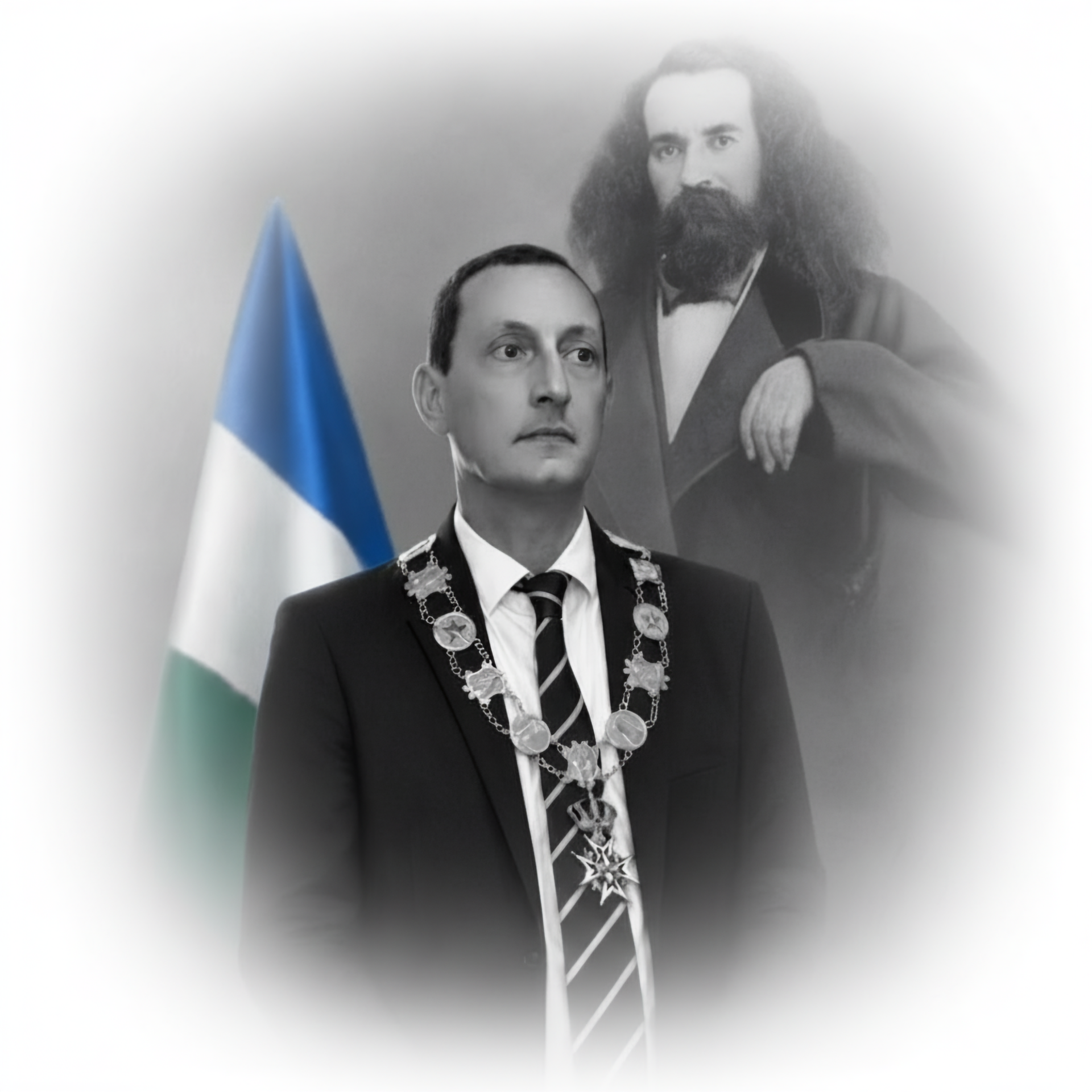 Prince Antoine V d'Araucanie et Antoine de Tounens