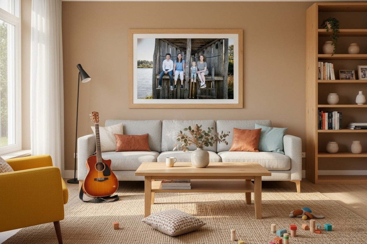een mooie herinnering in je huiskamer, je favoriete familiefoto