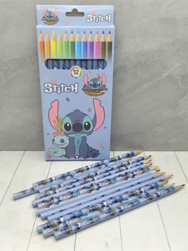 Set 12 Matite Colorate Disney Stitch