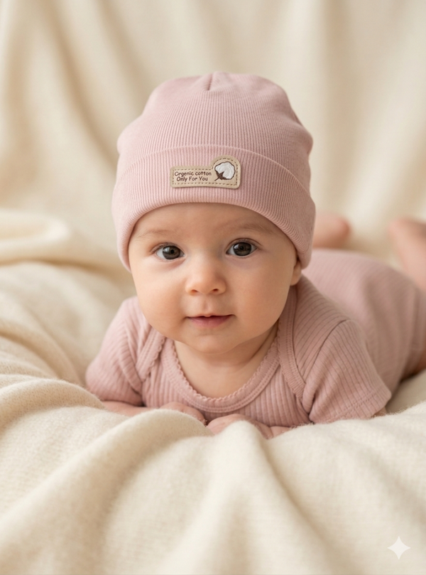 Cappellino Primi Mesi in Cotone Biologico