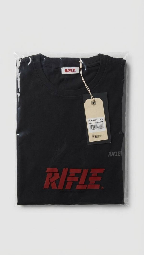 T-Shirt manica lunga nera marca Rifle