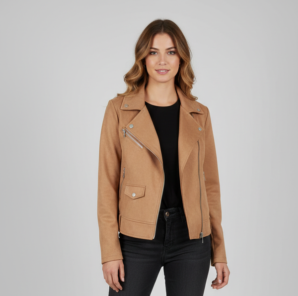 Giacca Biker in Suede