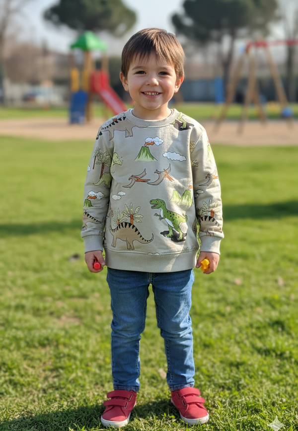 Felpa Girocollo "Prehistoric Adventure"