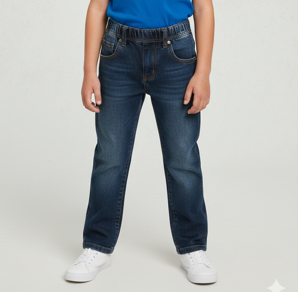Jeans Regular Fit con Vita Elasticizzata