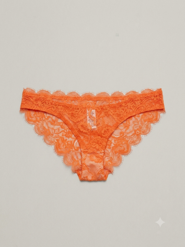 Slip Brasiliano Effetto Pizzo – Arancione Vitaminico