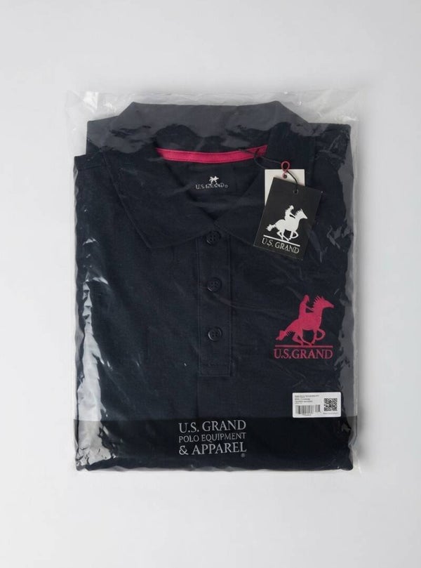 Polo blu manica corta U.S. Grand