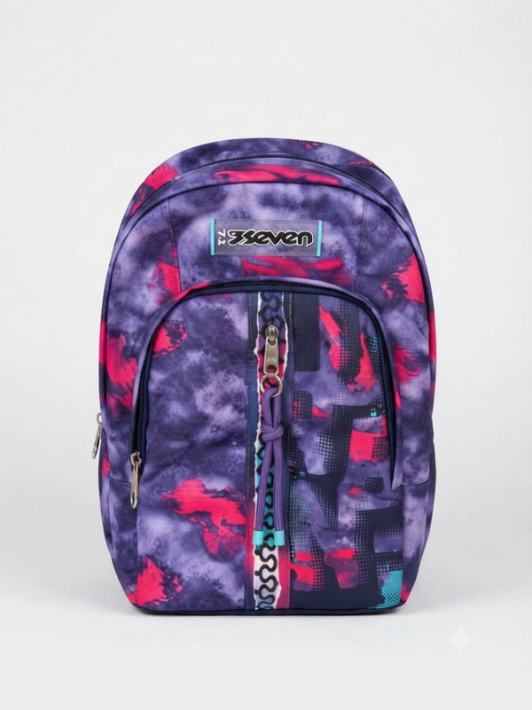 Zaino Seven Fantasia Tie-Dye e Dettagli Fluo