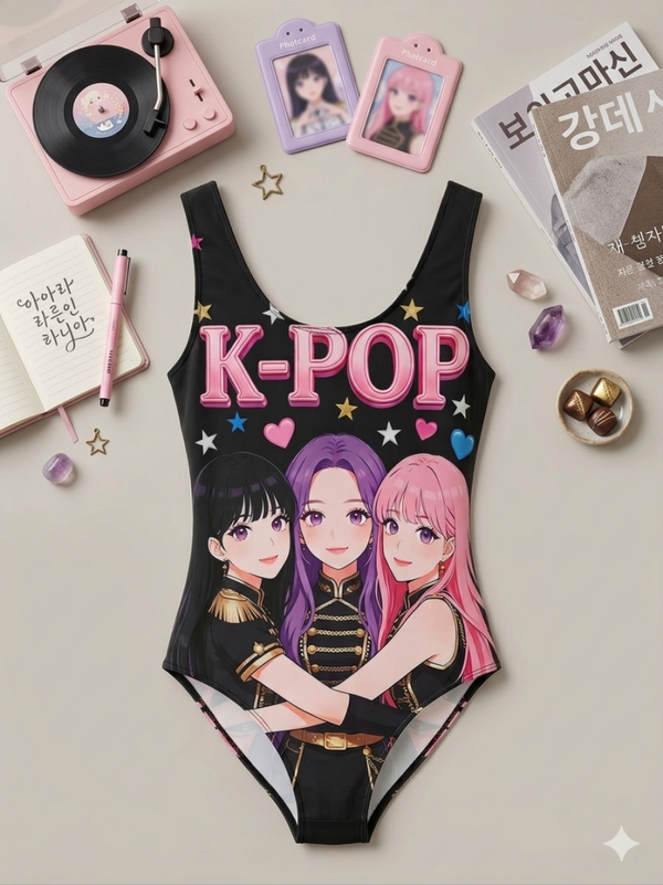 Costume Intero nero "K-Pop Idol"