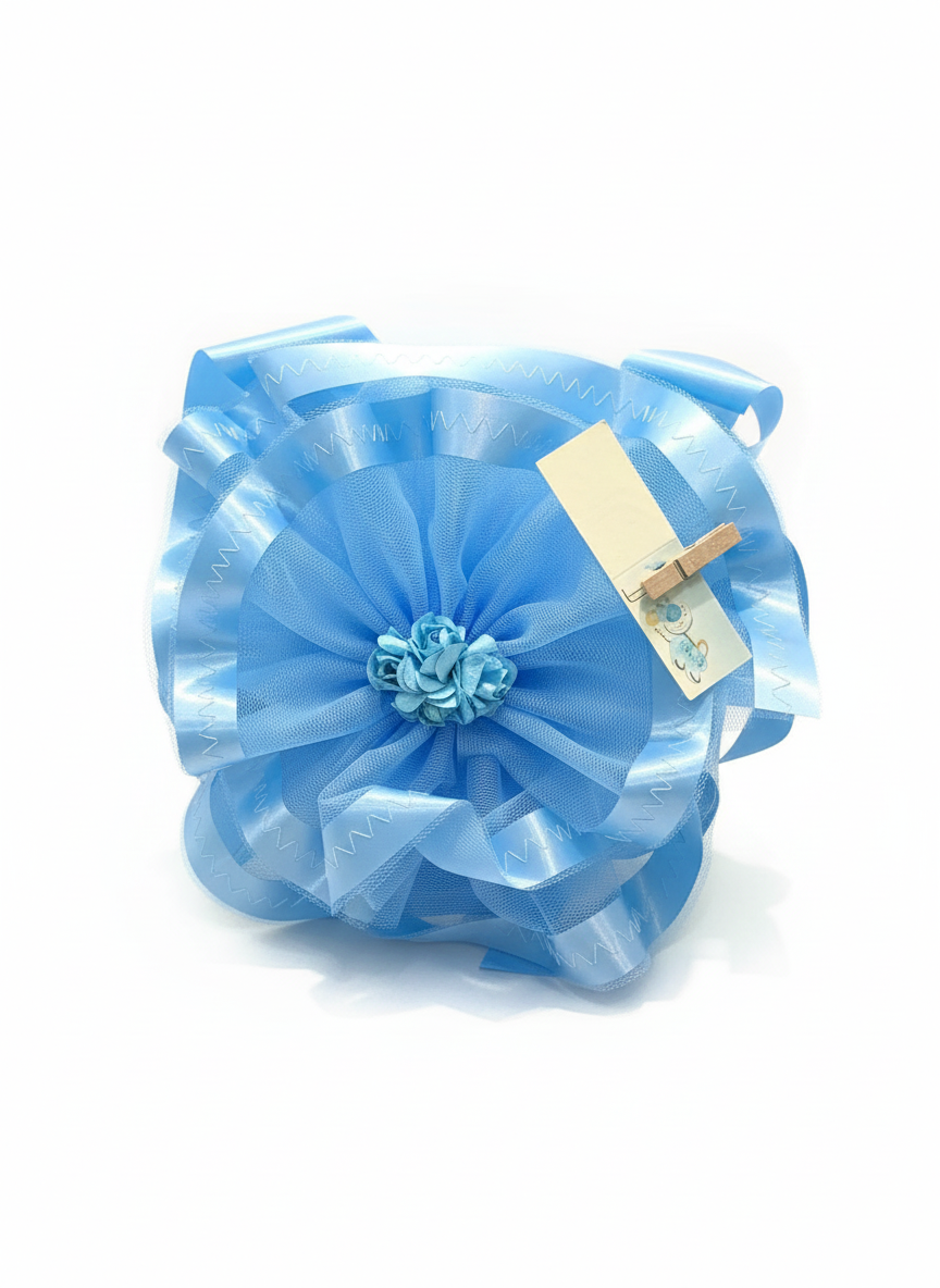 Fiocco Nascita in Tulle e Raso