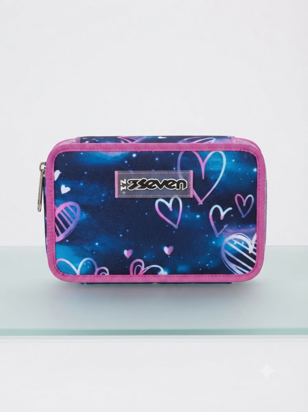 Astuccio 3 Zip Seven Fantasia Cuori Galattici