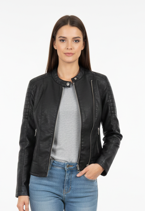 Giacca Biker in Similpelle