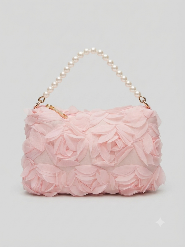 Elegante Borsa da Cerimonia Rosa Cipria
