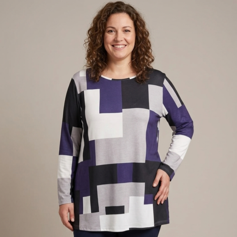 Maxi Maglia Geometrica "Art-Block"