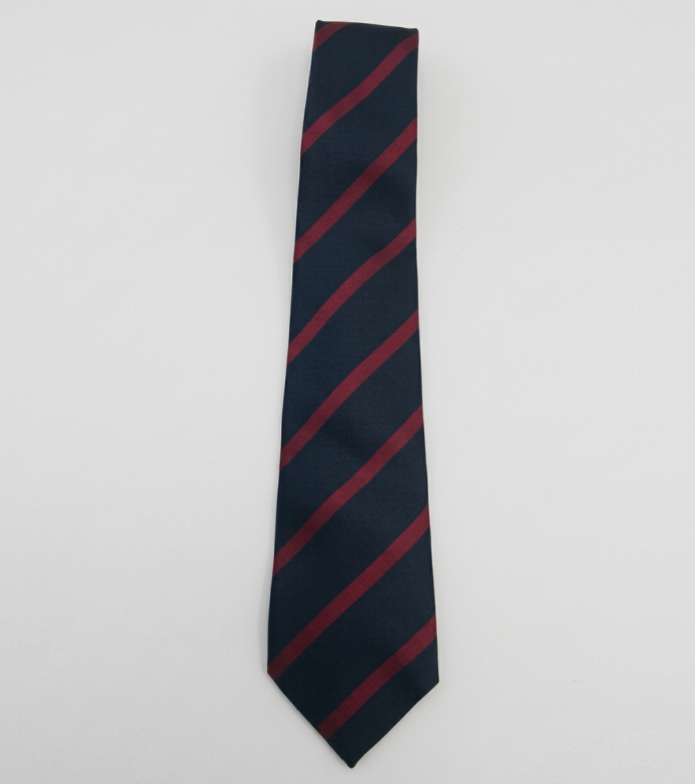 Cravatta Regimental Classica Micley – Blu Navy e Rosso Amaranto