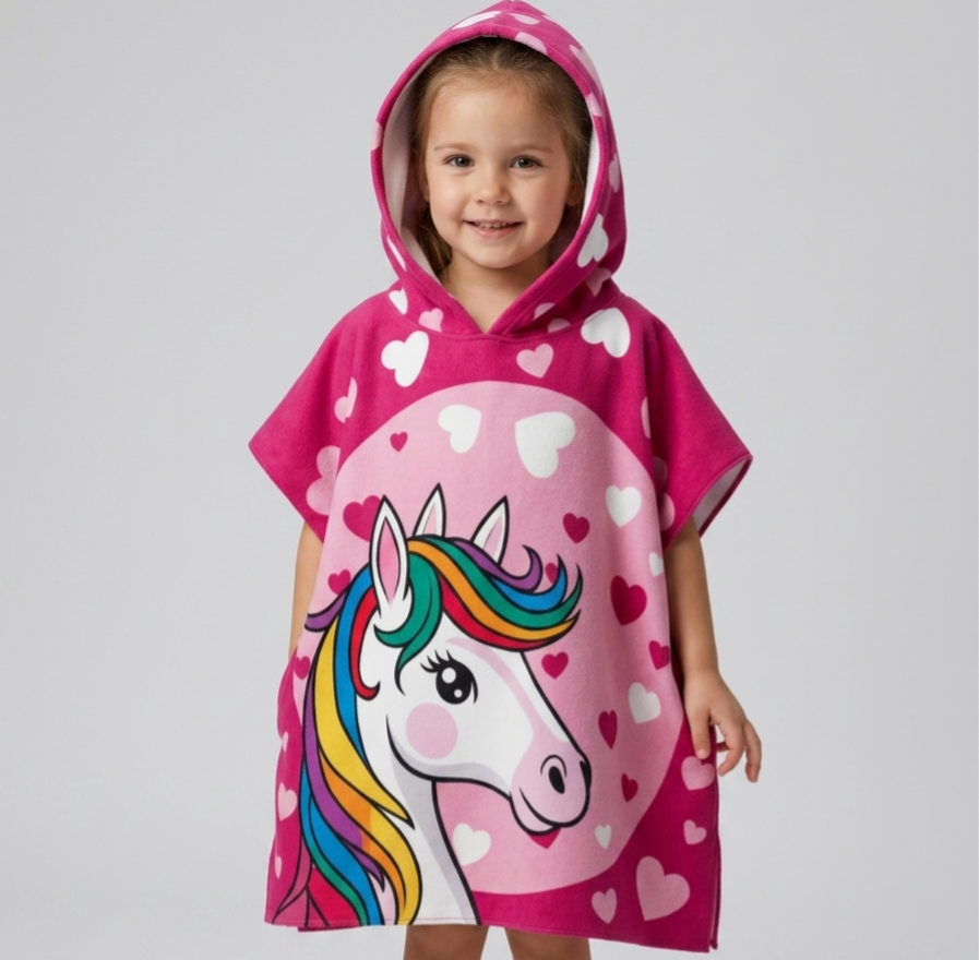 Poncho Accappatoio "Unicorno Magico"