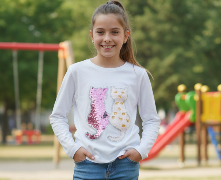 T-shirt Long Sleeve "Sparkle Cats"