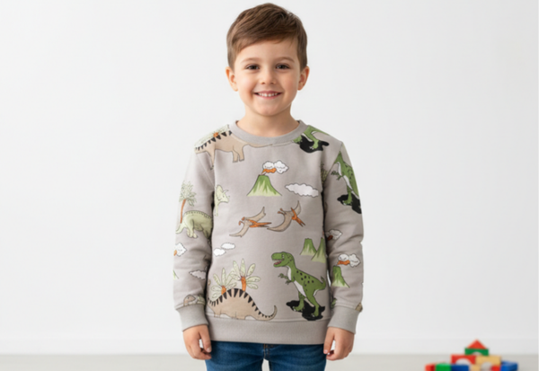 Felpa Girocollo "Mondo Preistorico"