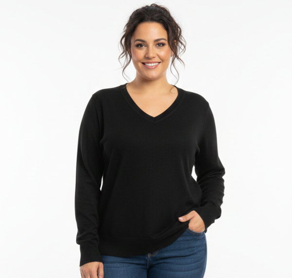 Maglione Nero scollo a V