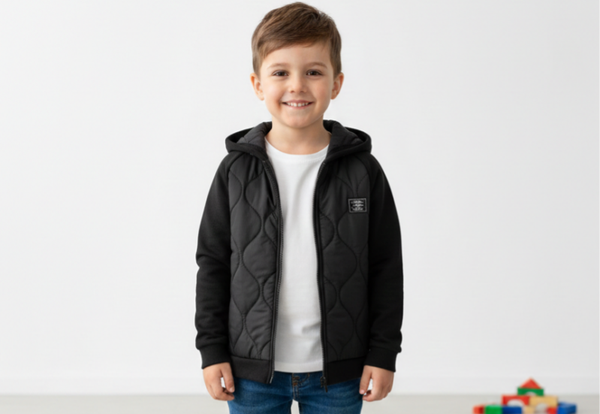 Giacca Hybrid con Cappuccio