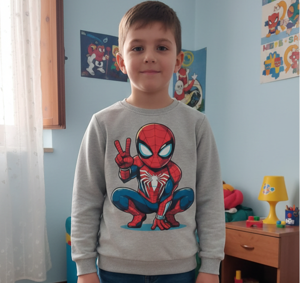 Felpa Girocollo Bambino – Edizione "Spider-Peace"