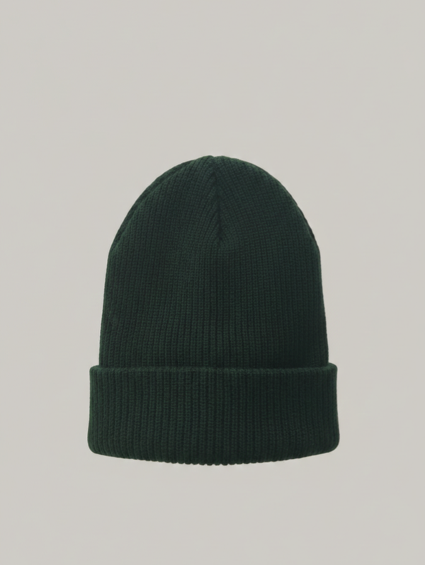 Cappello Beanie in Maglia a Costine
