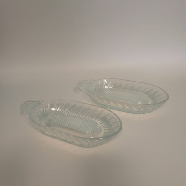 Piccolo Vassoio in Vetro Lavorato