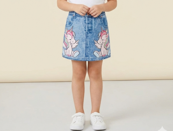 Minigonna "Magic Unicorn" in Tessuto Soft-Touch