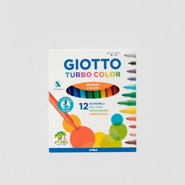 Giotto Turbo Color – Set 12 Pennarelli Punta Fine