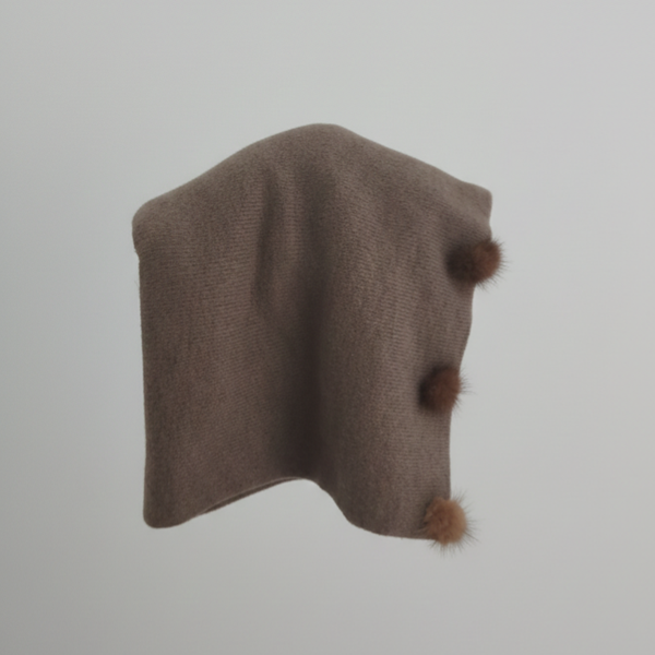 Scaldacollo in Maglia con Dettagli in Pelliccia