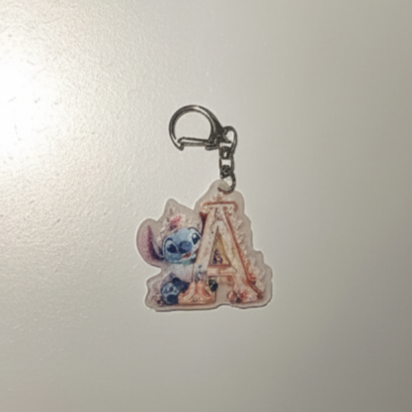 Portachiavi Lettera Personalizzata Stitch