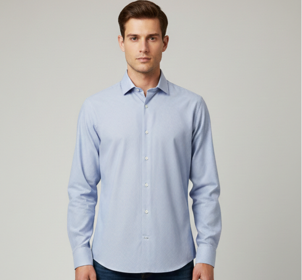 Camicia Business Casual in Micro-Texture