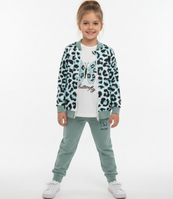 Completino Casual "Butterfly & Jungle" – Set 3 Pezzi