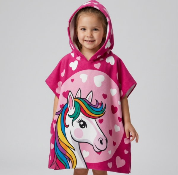 Poncho Accappatoio "Unicorno Magico"