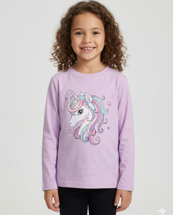 Maglia a Maniche Lunghe con Unicorno Magico