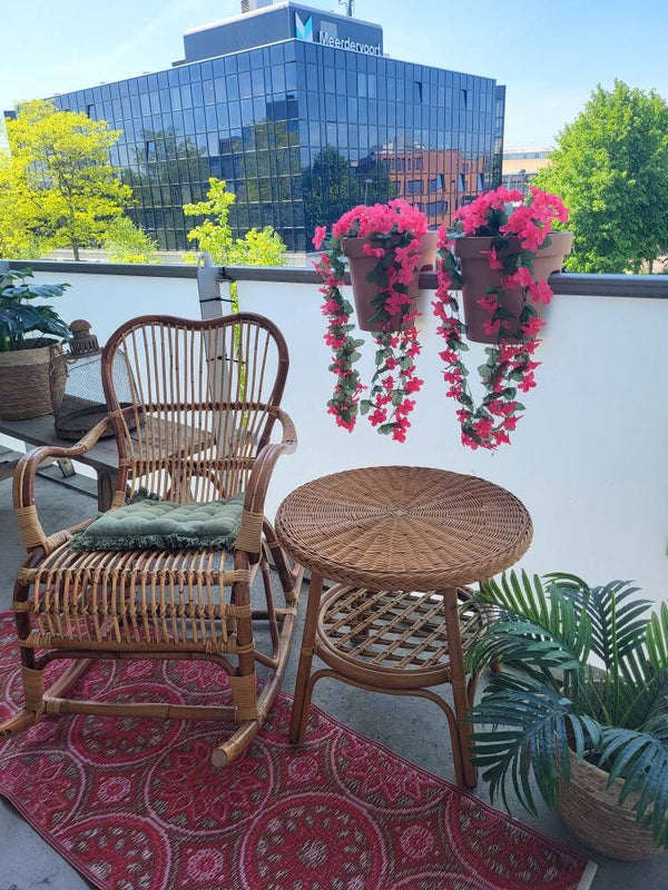 Buitenkleed 60-180cm, roze/goud, bloem
