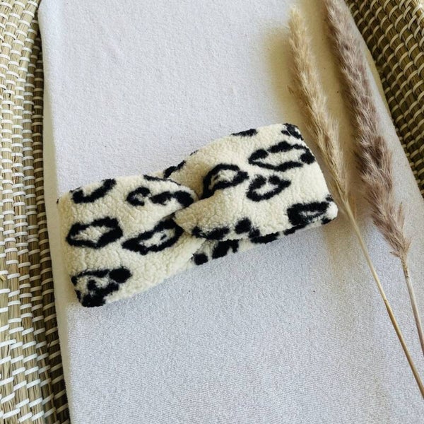 -60%, Teddy twist haarband, leopard