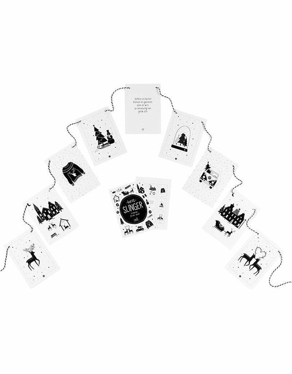 -70%korting, Kerstslinger met 9 kaarten,