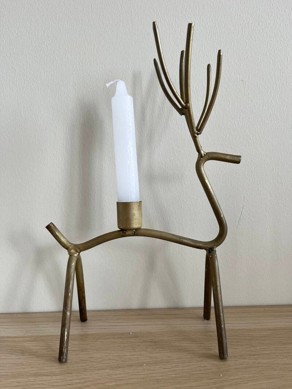 -50%, Kaarsenstandaard hert, goud, l, dinerkaars