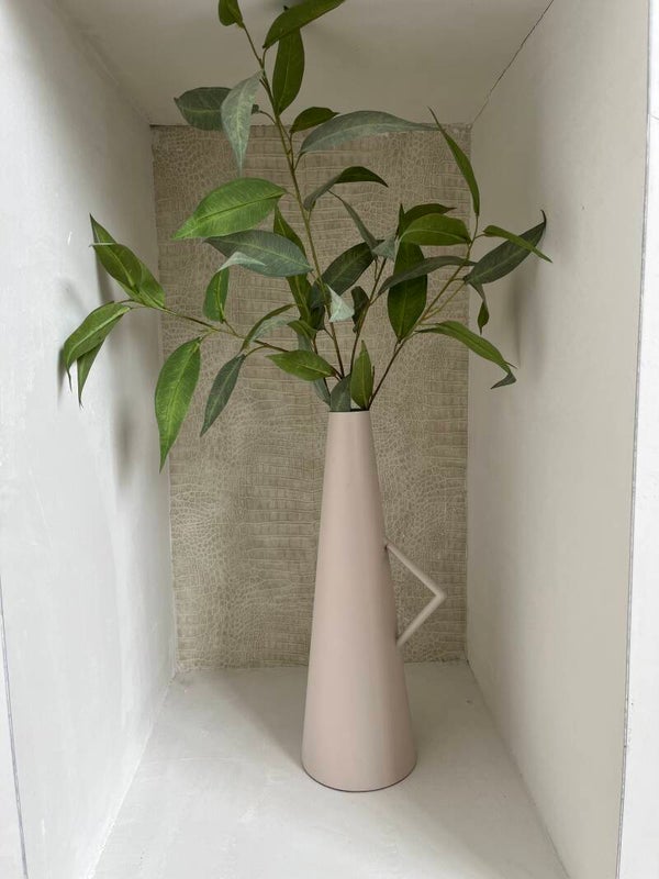 -60% korting,, Metalen vaas, roze