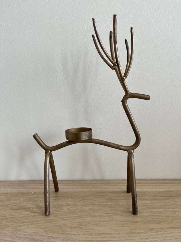 -50%, Kaarsenstandaard hert, goud, l, waxine