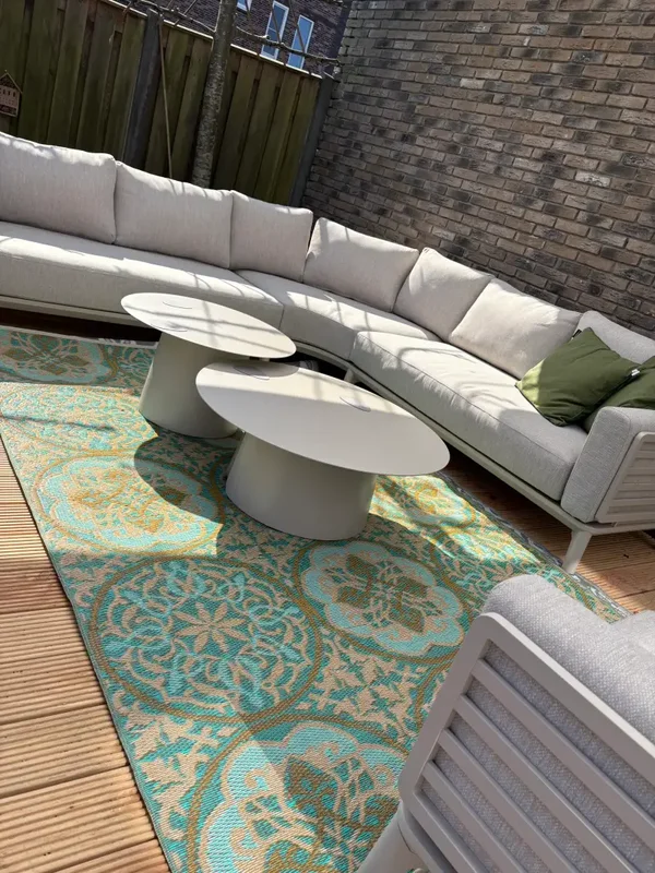 Binnenkort leverbaar!!!! Buitenkleed 270-360cm, groen/bruin