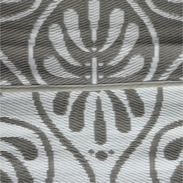 Buitenkleed 180-270cm, zilver/wit