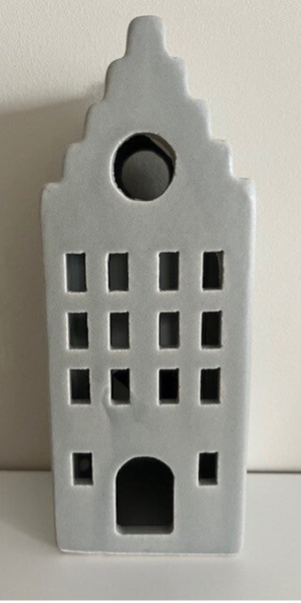 -50%, Theelichthouder, Grijs, Maat S