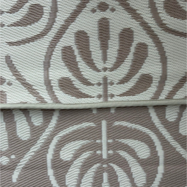 Buitenkleed 180-270cm, crème/taupe