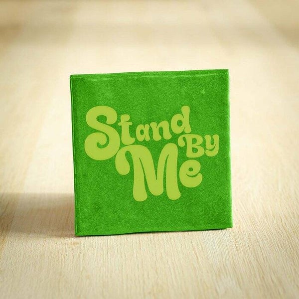 -70%, Tegeltje - Stand By Me | Felgroen & Groen | 10x10cm