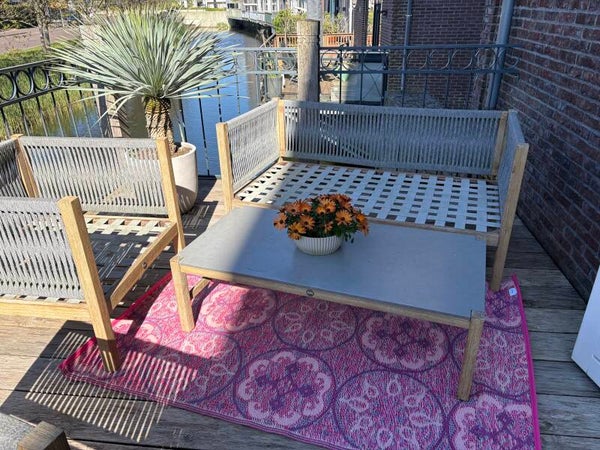 Buitenkleed 120-180cm roze/lila/creme
