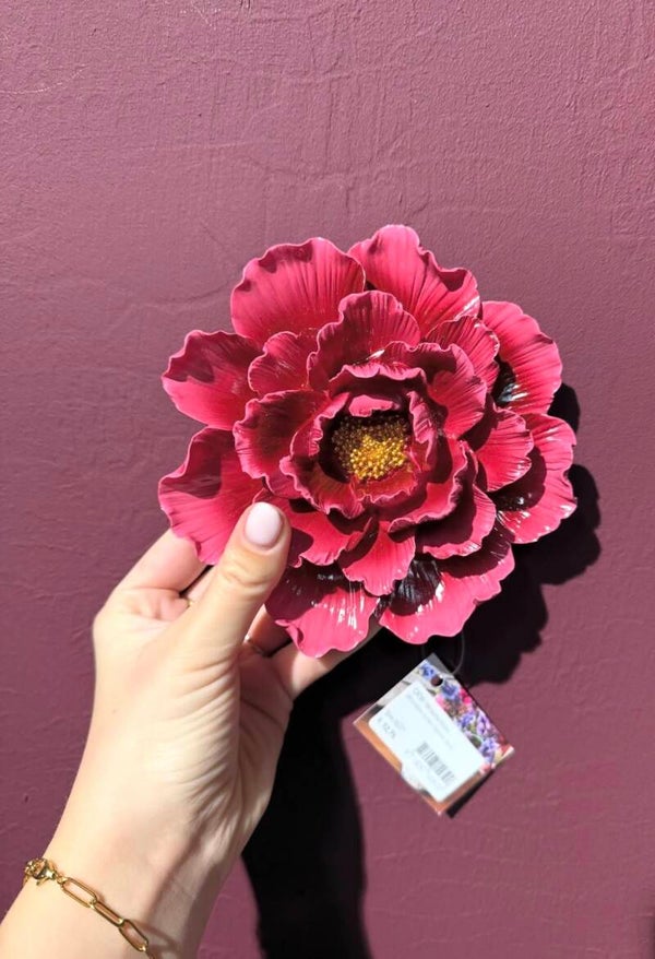 Wanddecoratie Bloem, Rood