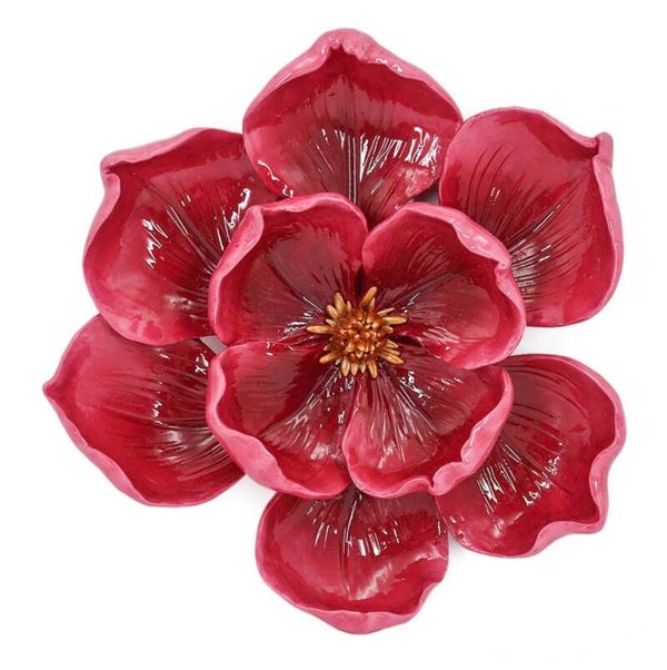 Wanddecoratie Bloem, Rood